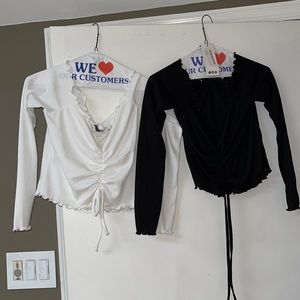 White and black crop top - you get both!
